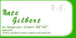 mate gilbert business card